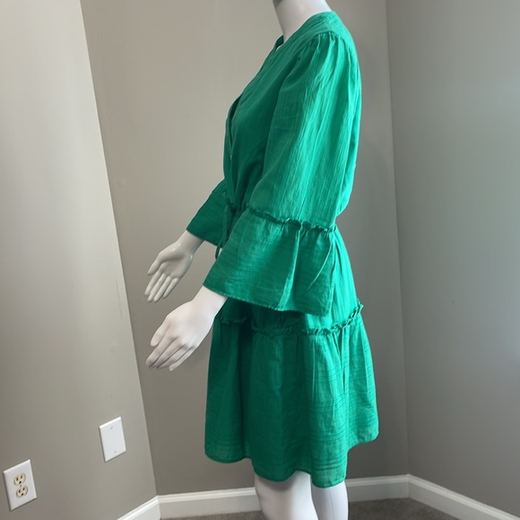 Draper James Avery Shirtdress in Mint Green Dobby Stripe, Medium - Picture 12 of 16